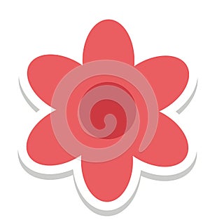 Flower, Ecology, Nature Color Isolated Vector Icon