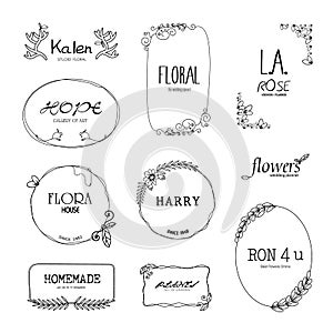 Flower euphemistic Logos Template