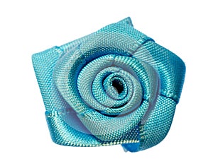 Flower of fabric blue color.