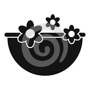 Flower foot bath icon simple vector. Water spa