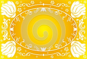 Flower frame, vector