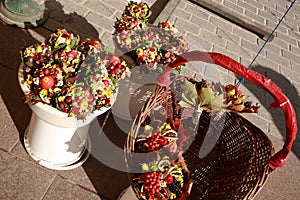 Flower and fruit posies