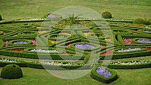 Flower garden in Kromeriz, Czech Republic