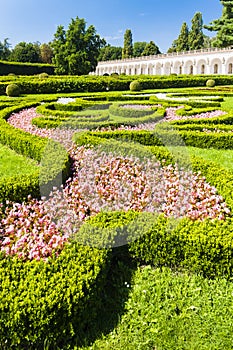 Flower garden of Kromeriz Palace, Czech Republic