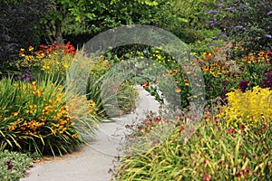 Flower Garden With Path