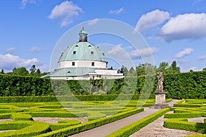 Flower gardens in Kromeriz, Czech Republic