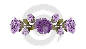 Flower garland on a white background.