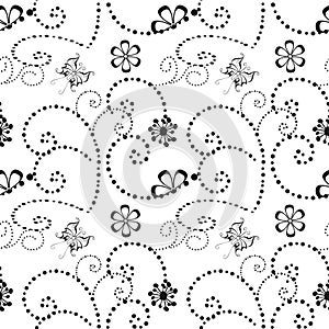 Flower geometric seamless pattern. Fashion graphic. Background design. Modern stylish abstract texture. Template for prints, texti