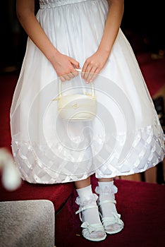 Flower girl with flower basket