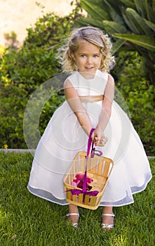 Flower Girl With Pink Petals