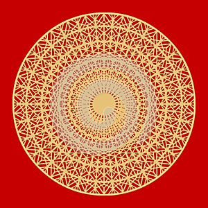 Flower Gold Mandala. Vintage decorative elements. Oriental pattern, vector illustration. Indian ornament. Isolated on a