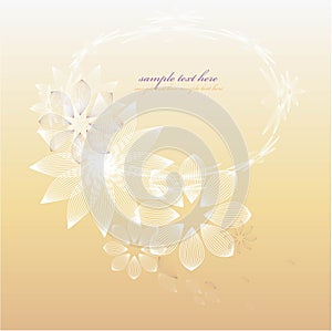 Flower on grange background