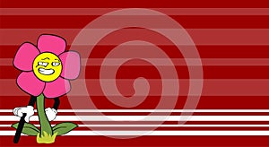 Flower happy cartoon background6