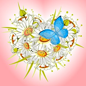 Flower heart of daisies