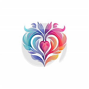 Flower heart logo