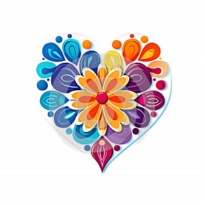 Flower heart logo