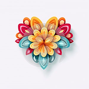 Flower heart logo