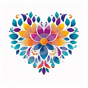 Flower heart logo