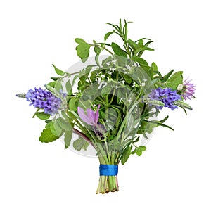 Flower and Herb Leaf Posy