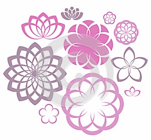 Flower. Icon Set