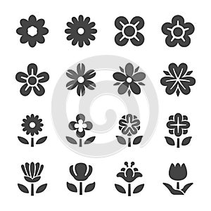 Flower icon set