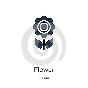 Flower icon vector. Trendy flat flower icon from brazilia collection isolated on white background. Vector illustration can be used photo