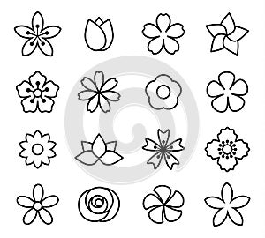 Flower icons set1