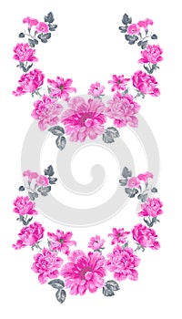Flower Illustration pattern in simple background