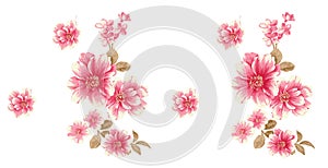 Flower Illustration pattern in simple background