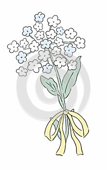 Flower Illustration pattern in simple background. Illustration flower in simple background. photo