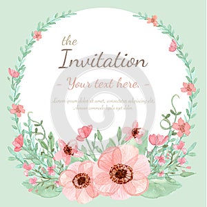 Flower Invitation Card