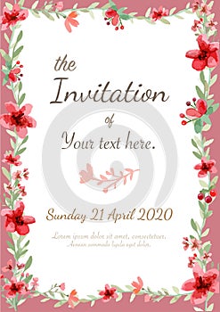 Flower Invitation Card