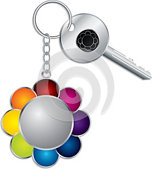Flower keyholder with key