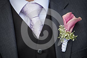 Flower on the lapel photo