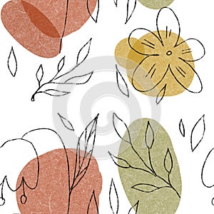 Flower leaf geometry shape abstract simple pattern