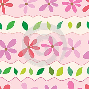 Flower leaf horizontal pastel colors