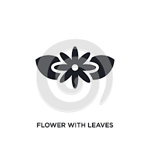 flower with leaves isolated icon. simple element illustration from ultimate glyphicons concept icons. flower with leaves editable