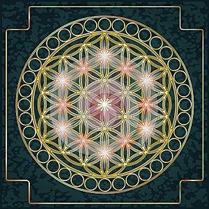 Flower of Life Gold