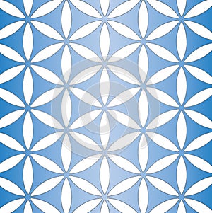 Flower of Life sacred geometric seamless repetitive vector pattern texture