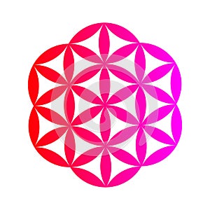 Flower of life sacred geometry logo