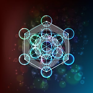 Flower of Life. Sacred Geometry. Symbol of Harmony and Balance. Vector