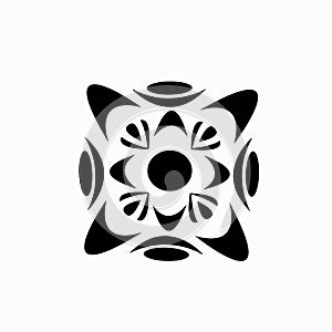 Flower logo. Ornamental, decorative petals icon.