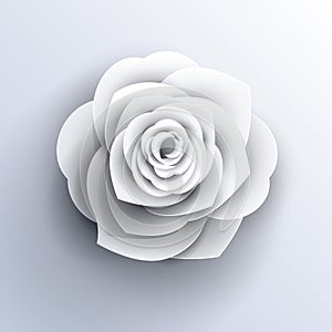 Flower logo rose shape vector origami