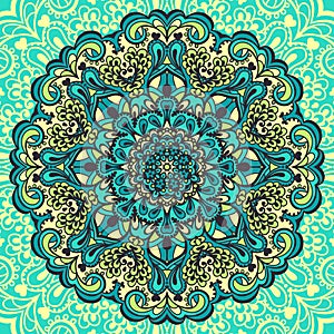 Flower Mandala. Abstract element for design