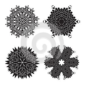 Flower Mandala Doodle Vector Designs