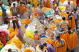 Flower market, Kolkata, India