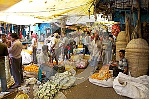 Flower market, Kolkata, India