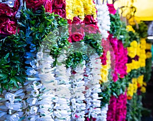 Flower market in Thanjavur, Tamil Nadu, India