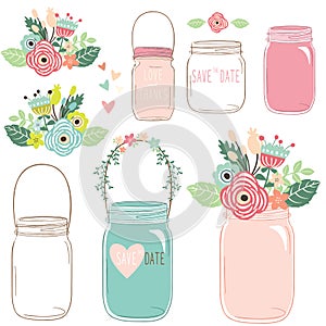 Flower Mason Jar