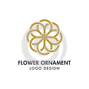 Flower Ornament Logo Vector Design Template. Editable Vector eps 10.